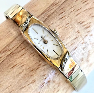 Reloj de cuarzo Hamilton 8396 diamante suizo 7J para dama para piezas o reparación corona TLC Foto 1 de 4