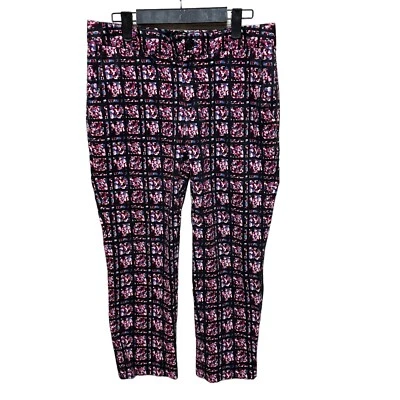 Banana Republic Hampton Pant Women's Size 6 Cotton/Spandex Floral Plaid Pattern - Image 1 of 4