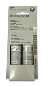 BMW 51910302033 Arctic Silver Metallic 309 Touch-Up Paint Set Genuine 2x 12 ml - Picture 1 of 8