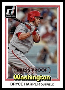 2015 Donruss Inaugural 1981 Edition Press Proof Bronze Bryce Harper 104/299