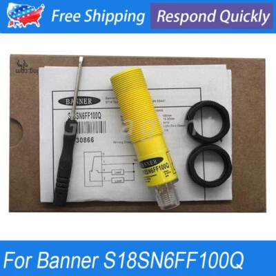 New in Box Photoelectric Switch Sensor10-30VDC 100mm For Banner S18SN6FF100Q - Imagem 1 de 4
