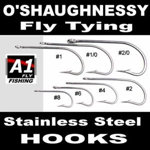 SALT - Stainless Steel O'SHAUGHNESSY fishing hooks - fly tying Saltwater flies - Picture 1 of 5