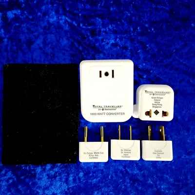 Royal Traveler by Samsonite Converter Adapter Set with Case - Many Countries! - Image 1 of 4