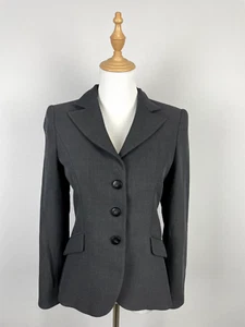 Armani Collezioni Gray Three Buttons V-Neck Women's Classics Jacket Size 40 - Picture 1 of 17