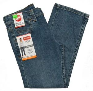 Wrangler #10300 NEW Boys' Straight Fit Straight Leg Opening Stretch Jeans - Picture 1 of 3