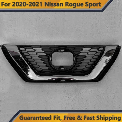 Conjunto de rejilla parachoques repuesto para Nissan Rogue Sport 2020 2021 cromado Foto 1 de 4