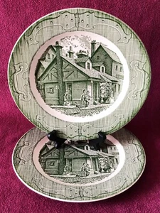 Royal China The Old Curiosity Shop Dinner Plates 10" Set of 2 - Picture 1 of 5