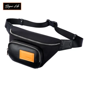 BOPAI Waterproof Leather Travel Funny Pack Daily Cross-Body Bag Men's Bum Bag - Picture 1 of 6