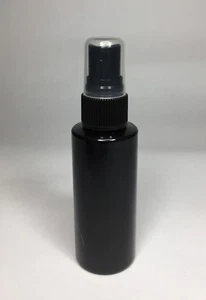50ml PET Plastic Black Cylindrical Bottles & Black Atomiser Spray ANY AMOUNT - Picture 1 of 1