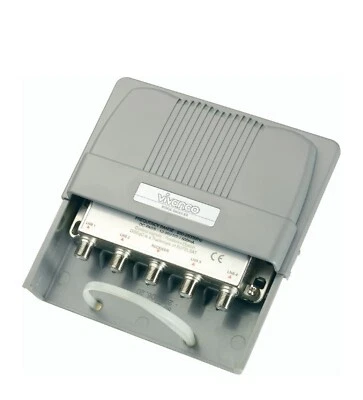VIVANCO Adattatore Sat 4 in 1 Out DISEqC Switch Interruttore 1/4 Custodia Protezione Meteo - Immagine 1 di 2