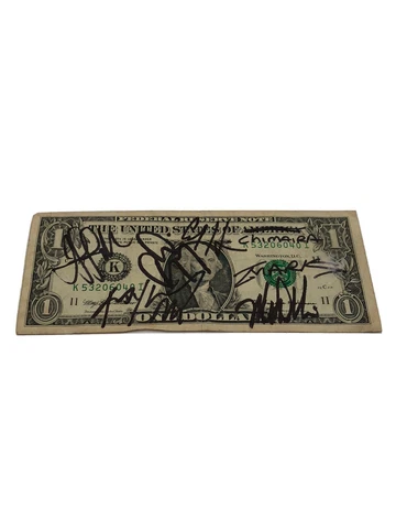 Chimaira Autographed $1 Bill - Signed By Entire 2003 Band Lineup Cover