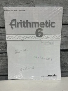 Abeka Arithmetic 6  Student Quiz Test & Speed Drill - Picture 1 of 3