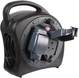 Waterproof Extension Lead 20m Cable Reel Outdoor Garden 2 Socket Gang 240V 13A - Picture 1 of 3