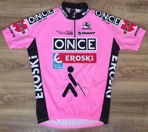 ONCE Eroski Century 100 Giordana Pink cycling jersey XXL - Excellent condition