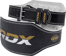 RDX 6” Cintura Palestra Sollevamento Pesi, Vacchetta Pelle, 10 Regolabile Fori P
