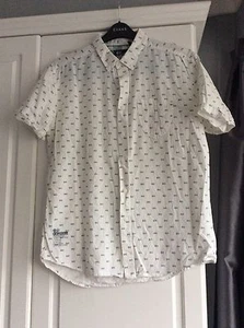 Crosshatch Men’s Size Large Short Sleeve Holiday Shirt 100% Cotton Excellent Con - Picture 1 of 6