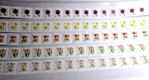 US FLOWERS NEW ISSUE DATE 7/18/24 (1c,2c,3c,5c,10c) SET OF 5 COIL STRIPES OF 20 - Picture 1 of 1