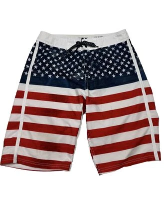 Pantalones Cortos BKE Hebilla Hombres Talla 30 Medida Bandera Americana Patriótica Entrepierna 11" Foto 1 de 4