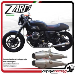 Zard Paar Kegelauspuff Stahl Einsatz Rennstrecke Moto Guzzi V7 Classic 2008>2011 - Bild 1 von 5