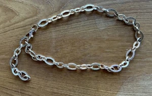 Vintage Anne Klein Gold Tone Chain Link Belt 28” Signed Gold Tone Mod Skinny - Picture 1 of 6