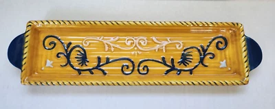 Bella Casa by Ganz olive cracker cheese veggie meats serving tray centerpiece - Image 1 of 4