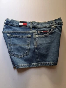 Vintage Y2K Tommy Hilfiger Women's Jean Shorts Juniors Sz 5 Blue Denim - Picture 1 of 10