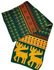 New With Tags Love Of Fashion Winter Scarf Moose Elk 82" X 13" Beautiful Pattern