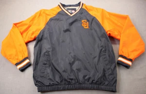 Syracuse University Mens Orange & Blue SU Logo Side Zip V-Neck Rain Jacket NEW L - Picture 1 of 4