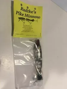 NEU Radtke's Pike Minnow, Single Jointed, Hecht, Moschusköder, KOSTENLOSER VERSAND - Bild 1 von 2