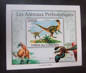 Comoras Comoras 2010 dinosaurio animal prehistórico como nuevo imperf montado sin montar o nunca montado como nuevo - Imagen 1 de 1