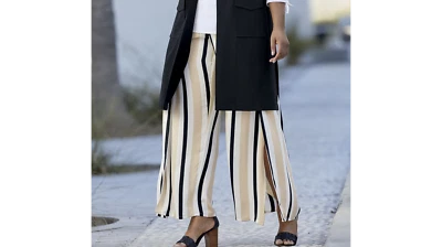 Pantalones a rayas fluidas talla XL de Monroe and Main nuevos Foto 1 de 4