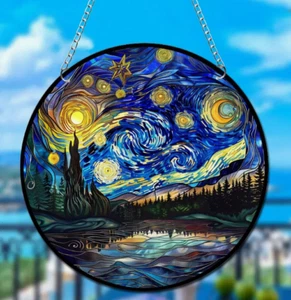 SUNCATCHER- Starry Sky Acrylic  Wall Hanging Decoration For Living Room Home 6x6 - Picture 1 of 4
