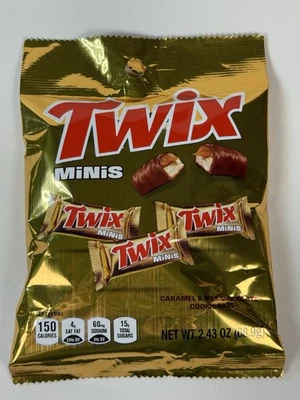 🍫 Twix Minis Chocolate Bars Caramel Cookie Candy Bar Bag, - Comb.SHIP +$1/ea - Image 1 of 2