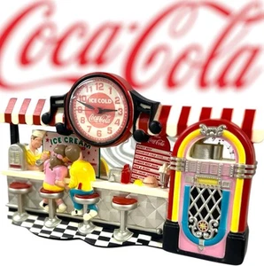 Vintage 90’s Coca Cola Diner-themed 3D Wall Clock / Art - Retro Collectible - Picture 1 of 15