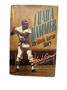 Libro firmado por Hank Aaron-I Had A Hammer certificado de autenticidad Bravos notariados *Ver descripción - Imagen 1 de 9