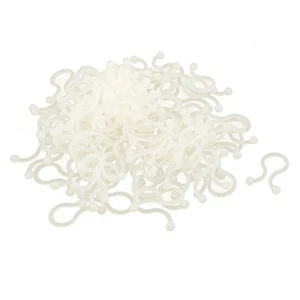 100 Pcs White Plastic U Shape Round Tips Twist Lock Cable Wire Ties 10mm Dia - Afbeelding 1 van 1