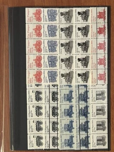 UNITED STATES 1981 -1995: Ten Diff. Transportation Series MNH - Coil Strip Of 5. - Picture 1 of 3