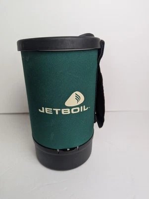 Jetboil Green Camping Stove System 1 Butane Portable Pot Lid No Burner - Image 1 of 4