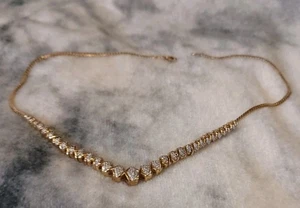 Collar de diamantes con superposición de oro 925 de plata de ley HN Heng Ngai - 17" - Imagen 1 de 6