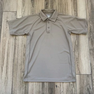 Vertx w/ Coldblack Schooler Technology Tan Brown Polo Shirt Size Small/S EUC - Picture 1 of 6