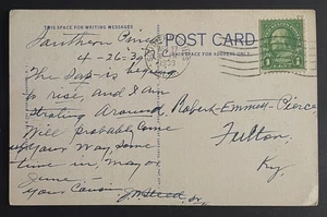 Southern Pines, North Carolina Post Card mailed April 27, 1939 to Fulton, KY  NC - Picture 1 of 2