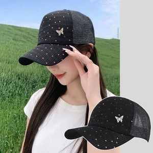 Butterfly Sport Peaked Hat Adjustable Summer Sun Hat Travel Beach - Picture 1 of 17