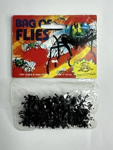 Tüte Fliegen Franco American Neuheit 1987 VINTAGE Spielzeugknebel lustig RAR Insekten neu - Bild 1 von 4