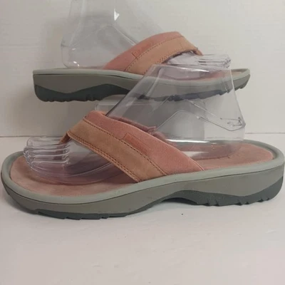 LL Bean Tan Suede Thong Sandals Flats Womens Size 8.5 Summer Beach Comfort - Image 1 of 4