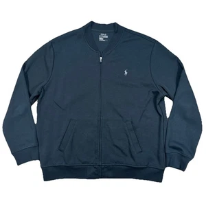 Polo Ralph Lauren Jacket Mens XL Black Performance Full Zip Bomber Pony - Picture 1 of 5