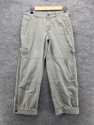 Columbia Pants Womens 4 Gray Cargo Outdoor Hiking Utility Pockets Adjustable Hem - Image 1 of 4