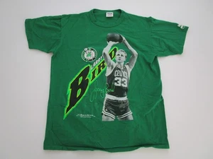 XL 46-48 Larry Bird Boston Celtics Starter T Shirt USA vintage 80s  1989 *FLAWS - Picture 1 of 13