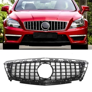 GT Style Front Bumper Grille Cover For Mercedes Benz CLS63 2012-2014 Black - Bild 1 von 10