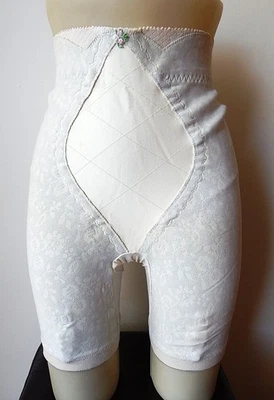 Faja braguita de pierna larga Playtex vintage cintura alta, 78 % goma, panel satinado talla M Foto 1 de 4