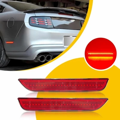 Luz de señalización lateral LED trasera lente roja para Ford Mustang 2010 2011 2012 2013-2014 Foto 1 de 4